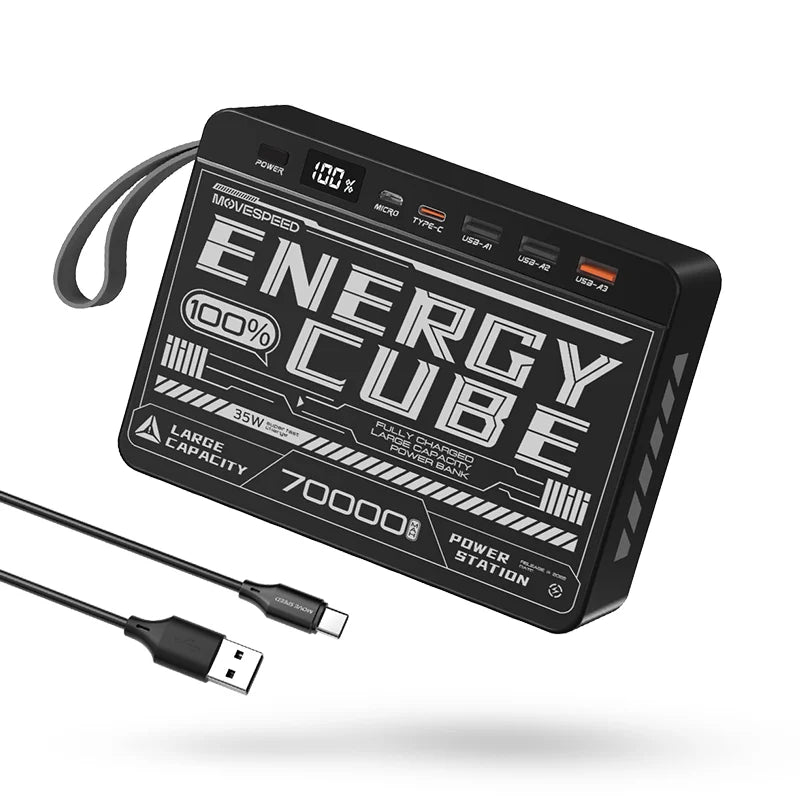 Power Bank 70000mh Power Station PD Fast Charging Powerbank External Battery Charger for Camping Outdoor