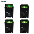 4Pcs/6pcs/8pcs Wireless Remote Control Wifi APP Smart LED Par 6x18W 6in1 RGBAW+UV Battery lamp
