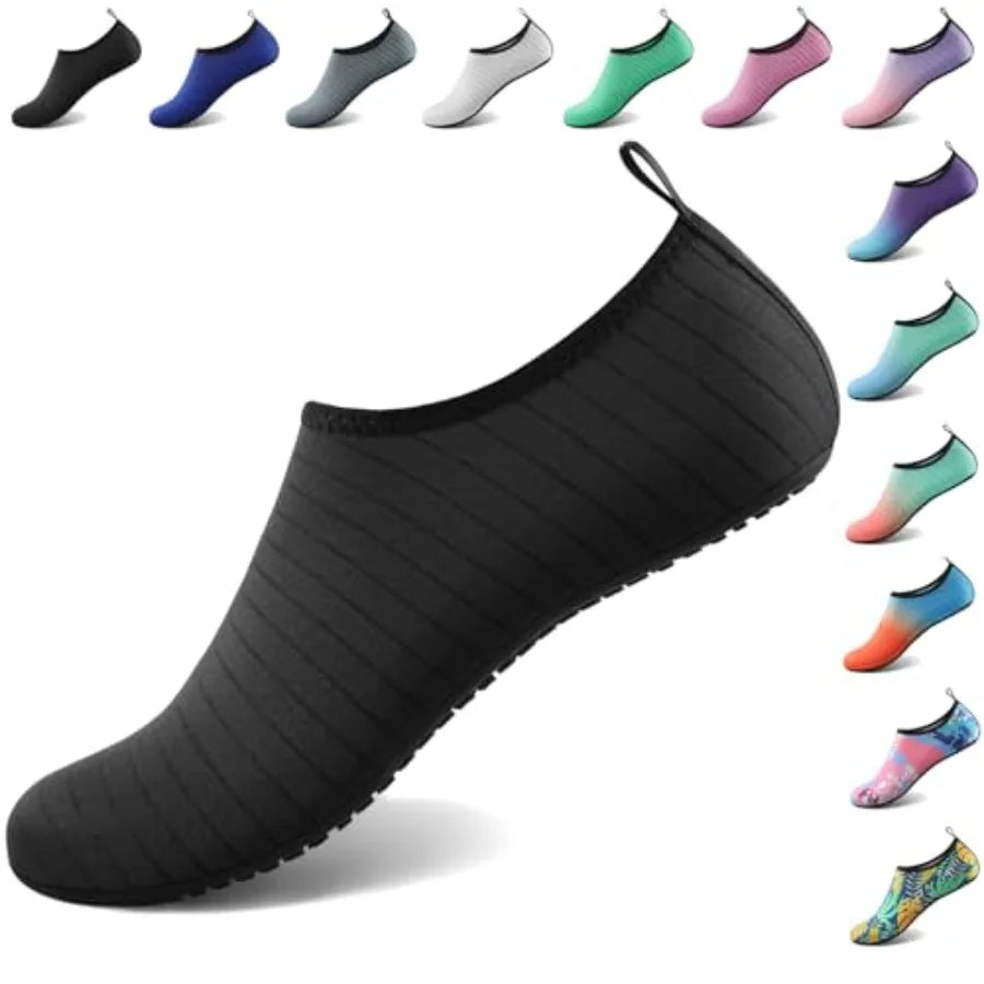 Water Shoes for Women Men for Swim Pool Beach Camping Cruise Vacation Quick-Dry Aqua Socks Barefoot Yoga Travel Accessor