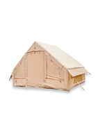 Large Luxury Inflatable Glamping Tent with Manual Hand Pump, Easy Setup 4 Season Anti-Snow Spacious Family Shelter, Weatherproof Air Tent for Outdoor Camping, Backyard Party & Wilderness Adventure
