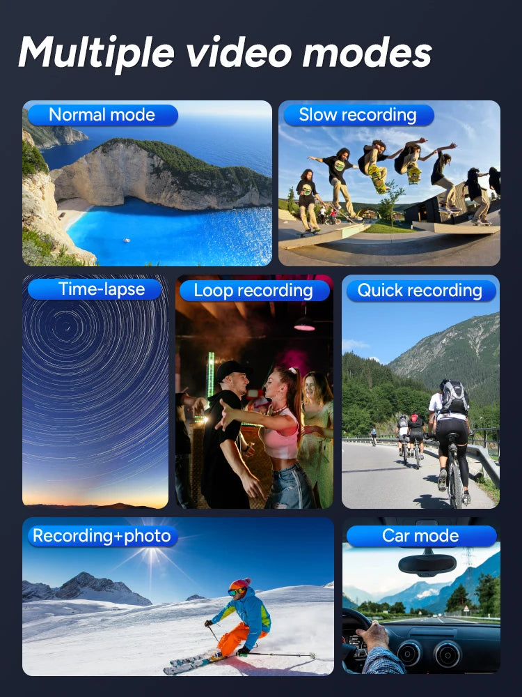 Pro 4K Dual Waterproof Touch Screen Action Camera With WiFi & Night Vision