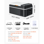 Portable Car Refrigerator, Mini Fridge With Freezer, With Built In Compressor Uses DC OR 110-240V, For Camping