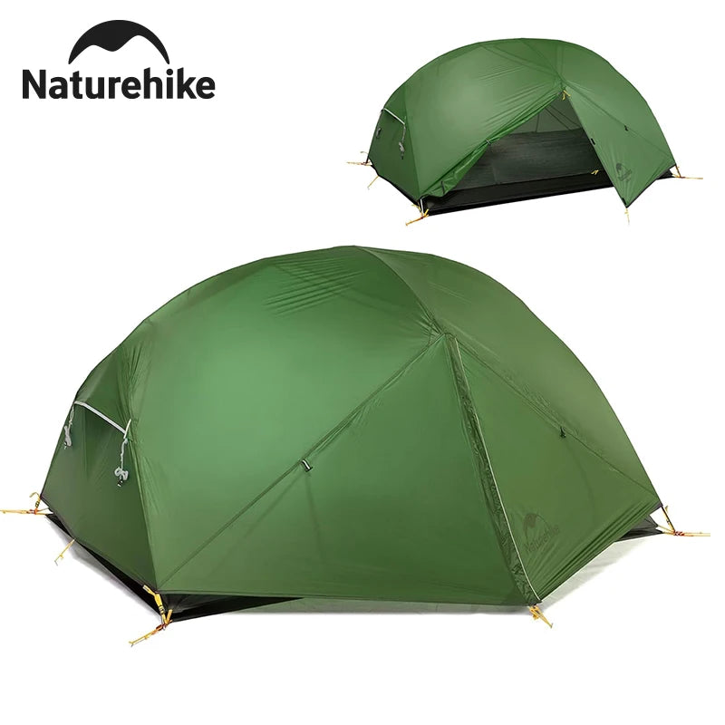 2 Person Backpacking Tent 210T Ultralight Travel Tent Waterproof Hiking Survival Outdoor Camping Tent