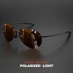 Ultra Light 12g TR90 Frameless Polarized Aviator Sunglasses - Flexible & Comfort Fit Unisex for Driving, Fishing, Outdoor