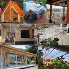 Camping Outdoor Transparent Rain Shelter - Thickened Waterproof and Sunscreen Fabric, Suitable for Tent Tops