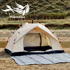 Instant Golden Tent - Portable 3-4 Person Sun & Rain Shelter for Beach & Camping