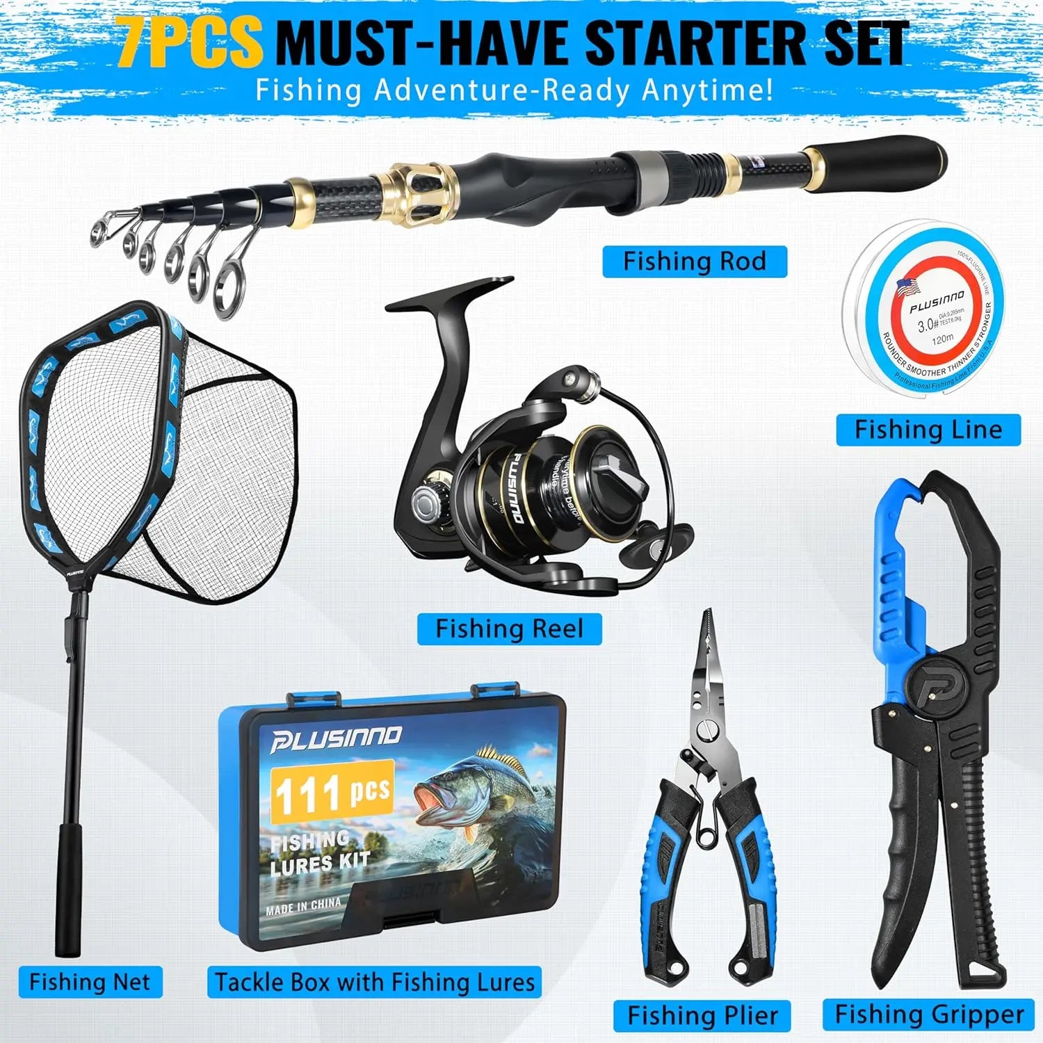 Fishing Gear & Full Fishing Tackle Kit Includes Rod And Reel Combo