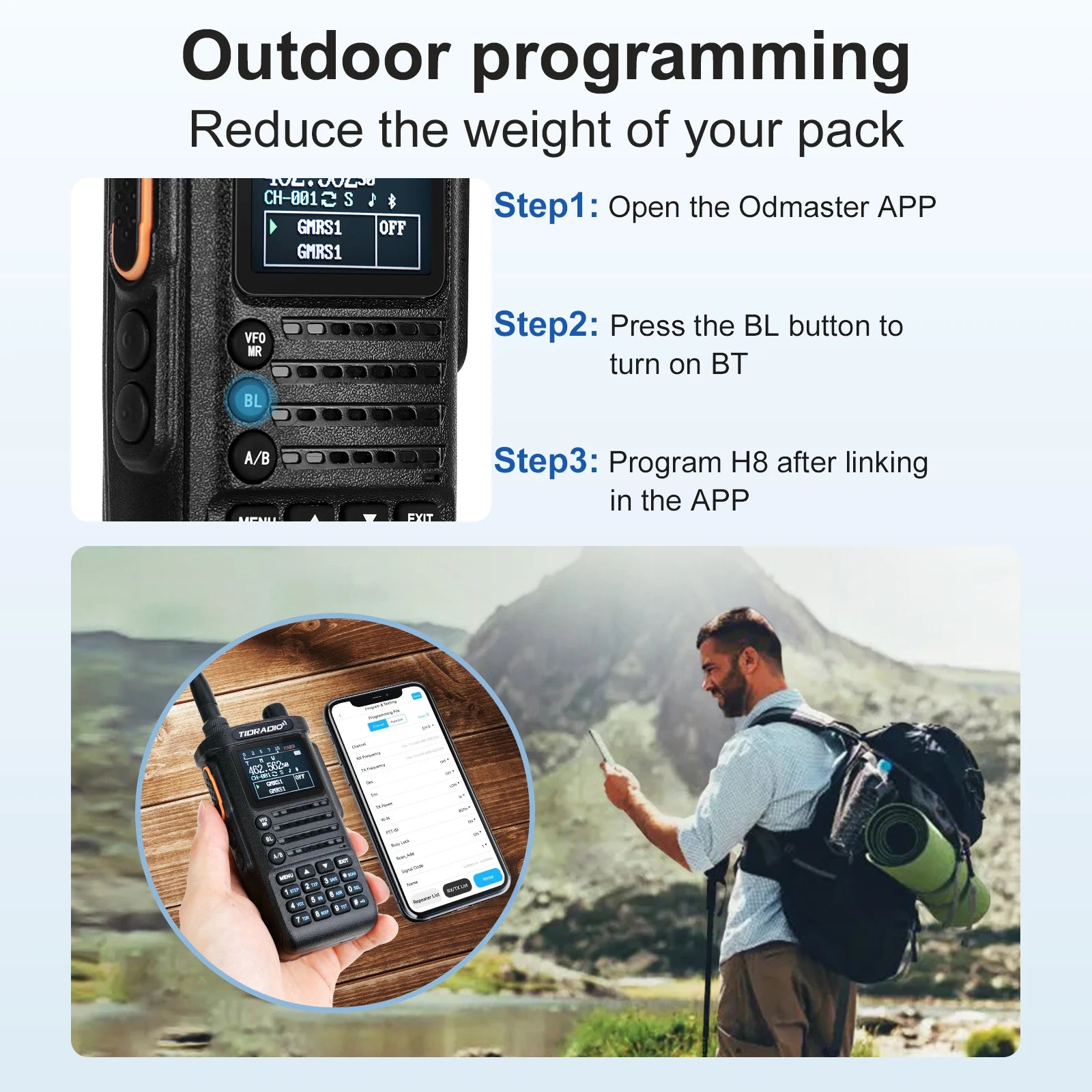 2nd Generation 10W Profession Walkie Talkie,  Long Range Emergency Radio, Portable Two Way Radio Receiver Search Repeaters