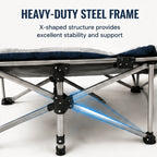 Portable Foldable Camping Cot with Thick Padded Mattress Comfortable Sleeping Bed with Sturdy Frame Compact Folding Guest Bed for Adults Easy Storage and Carrying for Outdoor Camping Travel Office Nap Patio Bedroom and Home U
