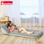 CAMEBUST Foldable Interior Air Mattress Inflatable Adjustable Sofa Bed Sleeping Mat for Home And Outdoor Use Brown/Grey