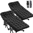 2PK XXL Camping Cot for Adults 900LBS  Oversized Folding Bed with Mattress Pad, Heavy Duty 1200D Oxford, Customized