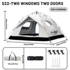 2-4 Person Automatic Pop Up Camping Tent, Instant Quick Setup Portable Windproof Tent, Lightweight Backpacking Shelter for Outdoor Travel Hiking Picnic