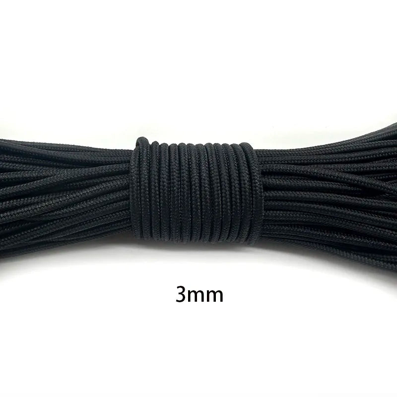 Paracord 1mm/2mm/3mm/4mm/5mm Diameter Parachute Rope Climbing Camping Survival Gear Parachute Rope Bracelet DIY Jewelry Findings
