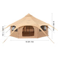 Canvas Bell Tent 4 Seasons 5m Yurt Tent Canvas Tent for Camping with Stove Breathable Tent Holds up to 8 People