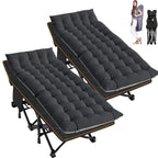 2PK XXL Camping Cot for Adults 900LBS  Oversized Folding Bed with Mattress Pad, Heavy Duty 1200D Oxford, Customized