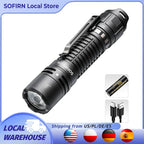 SC28 2800Lm Powerful 21700 Rechargeable XHP50B HD LED Type-C Flashlight Protable Torch EDC Flash Light IPX8 for Camping