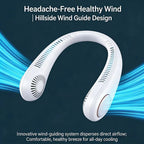 Mini Neck Mounted Fan Portable Bladeless Neck USB Rechargeable Air Cooler 5 File Speed Summer Sports Fan Outdoor Sports Fans