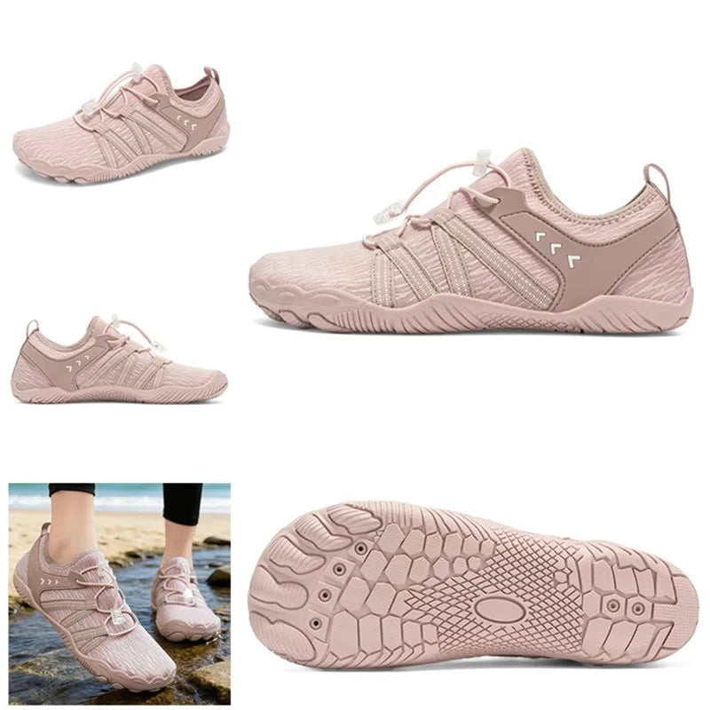 Women Water Shoes Five Fingers Barefoot Summer Upstream Wading Aqua Shoes Quick Dry Swimming Sneakers Lightweight Walking
