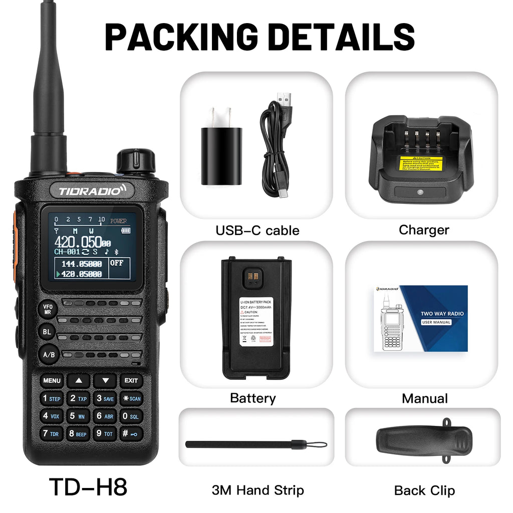 2nd Generation 10W Profession Walkie Talkie,  Long Range Emergency Radio, Portable Two Way Radio Receiver Search Repeaters