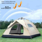 Outdoor Shelter & Sunshade, Reactive Camping Tent with Two Doors and Two Windows
