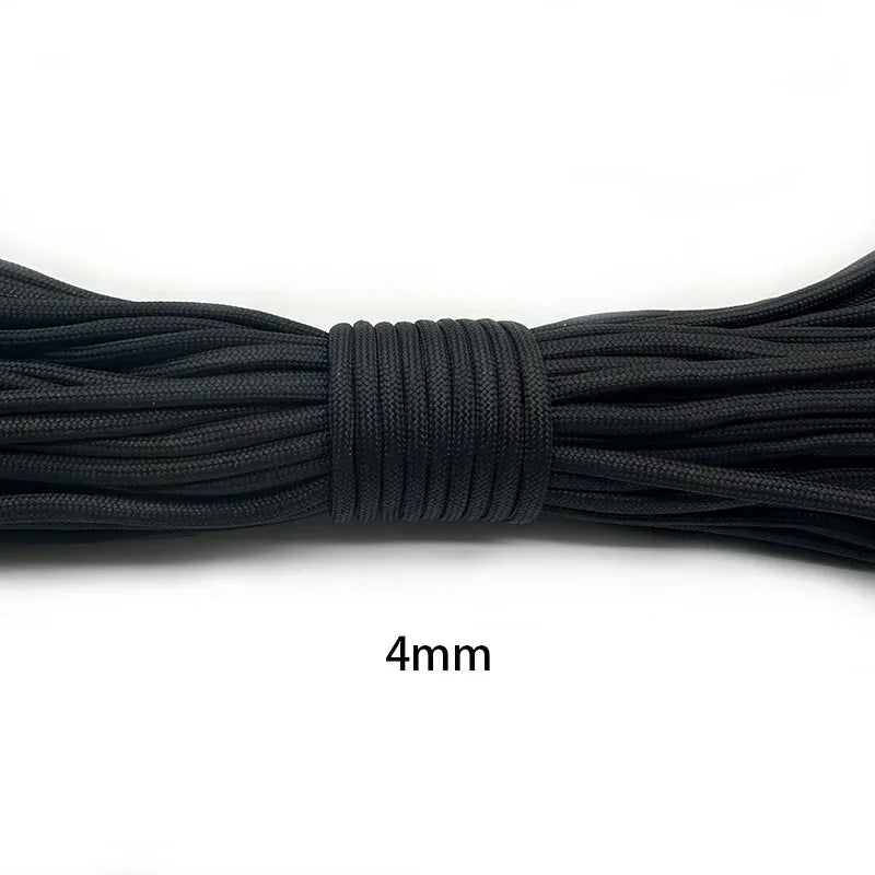 Paracord 1mm/2mm/3mm/4mm/5mm Diameter Parachute Rope Climbing Camping Survival Gear Parachute Rope Bracelet DIY Jewelry Findings