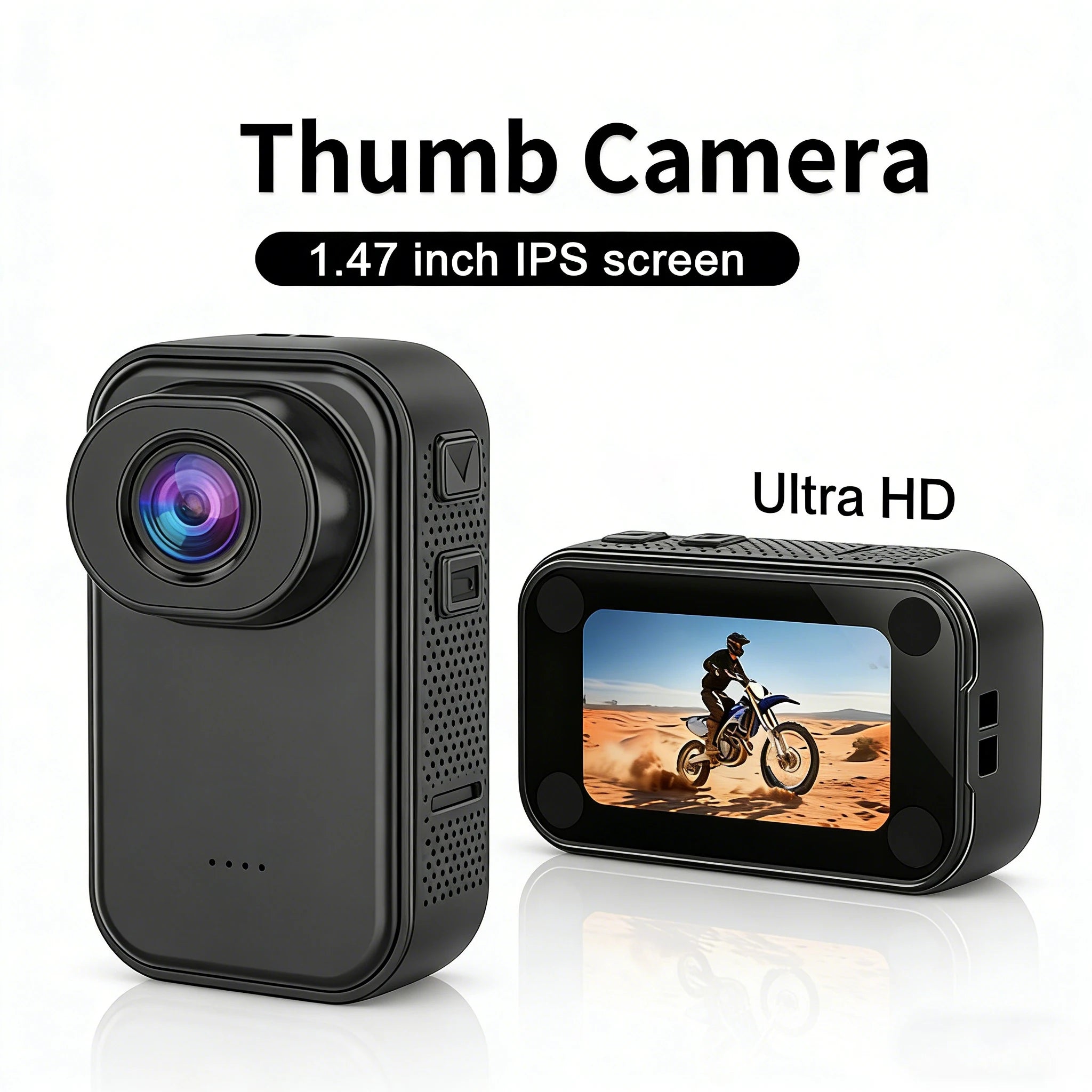 1.44-inch HD 1080p Thumb-Sized Action Camera for Kids, Outdoor Video Recorder, Mini Compact Action Camera with Memory Card