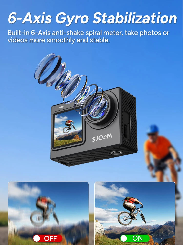 Pro 4K Dual Waterproof Touch Screen Action Camera With WiFi & Night Vision