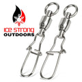 Ice Strong Outdoors - Terminal Tackle - Premium Ball Bearing Welded Ring Swivels