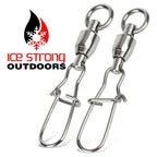 Ice Strong Outdoors - Terminal Tackle - Premium Ball Bearing Welded Ring Swivels
